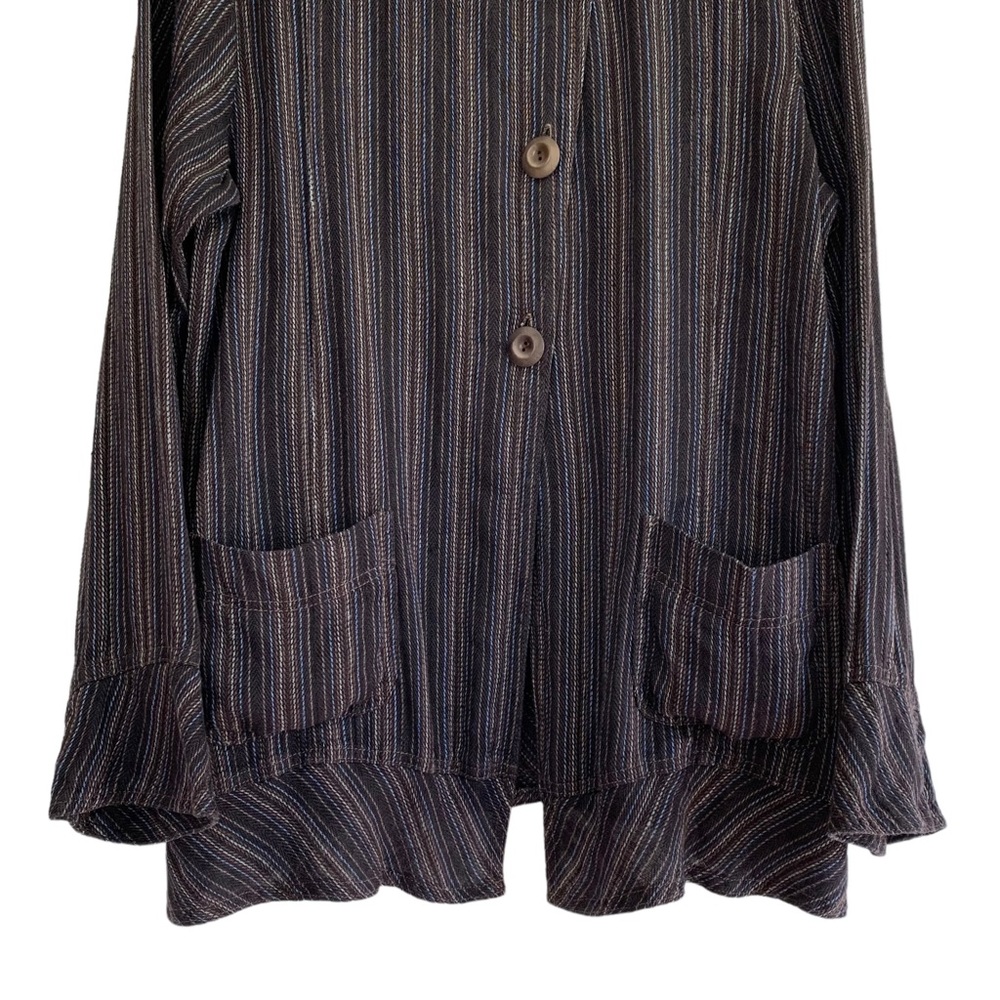 Solitaire 100% Linen Striped Jacket - Picture 4 of 8